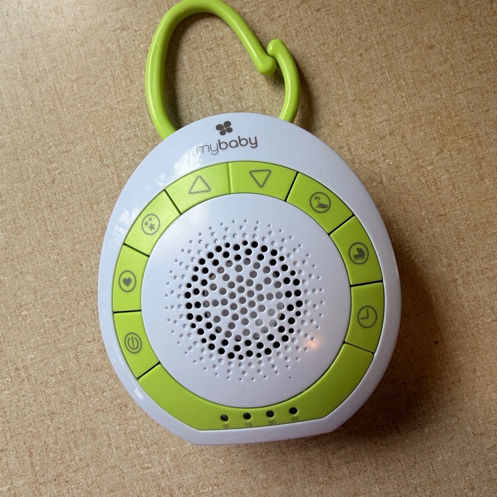 MyBaby Portable Green White Sound Machine with Clip